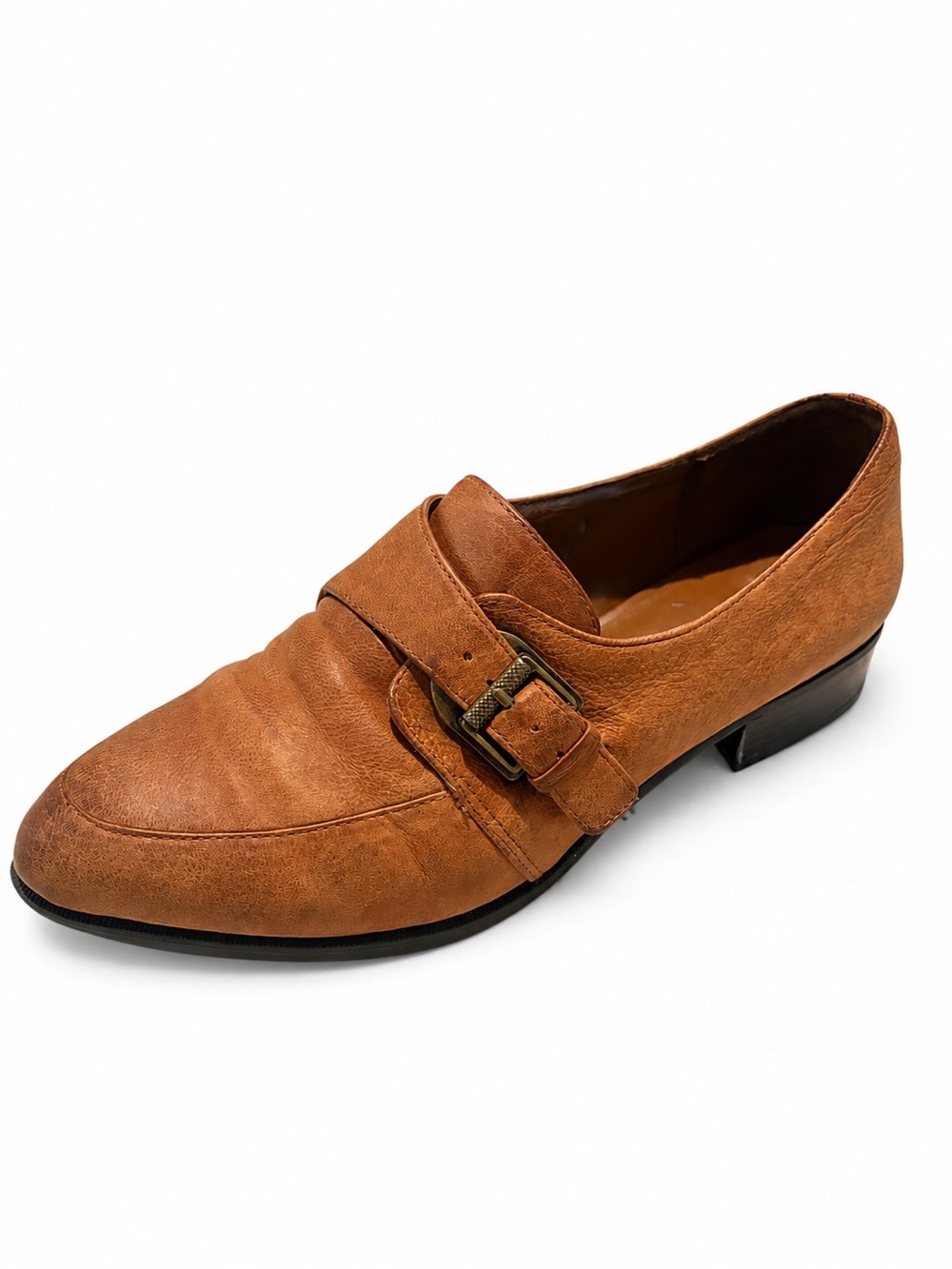 Women’s Nine West Tan Leather Buckle Loafers